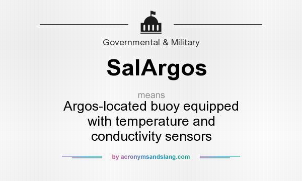 What does SalArgos mean? It stands for Argos-located buoy equipped with temperature and conductivity sensors