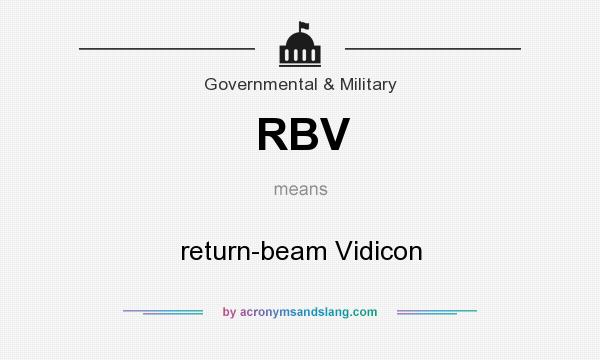 What does RBV mean? It stands for return-beam Vidicon
