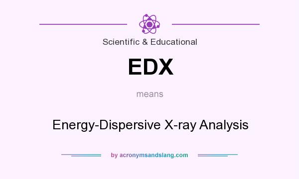 What does EDX mean? It stands for Energy-Dispersive X-ray Analysis