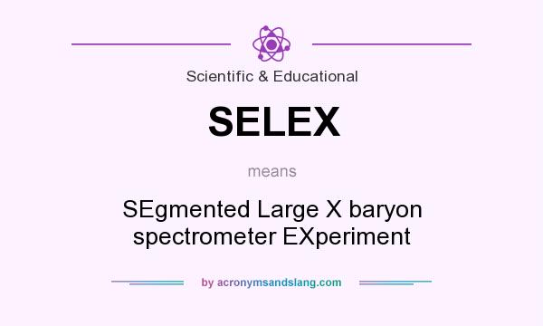 What does SELEX mean? It stands for SEgmented Large X baryon spectrometer EXperiment