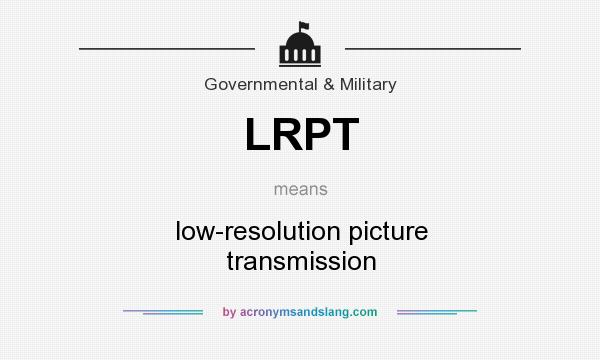 What does LRPT mean? It stands for low-resolution picture transmission