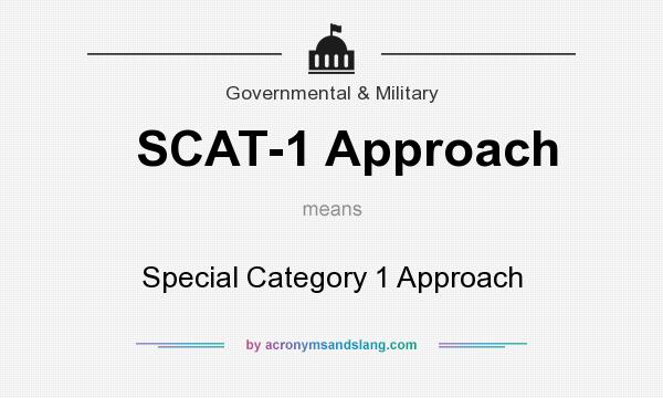 What does SCAT-1 Approach mean? It stands for Special Category 1 Approach
