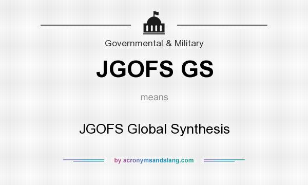 What does JGOFS GS mean? It stands for JGOFS Global Synthesis