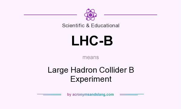 What does LHC-B mean? It stands for Large Hadron Collider B Experiment