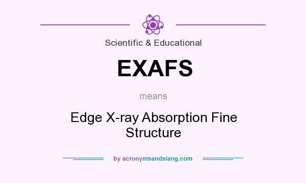 What does EXAFS mean? It stands for Edge X-ray Absorption Fine Structure