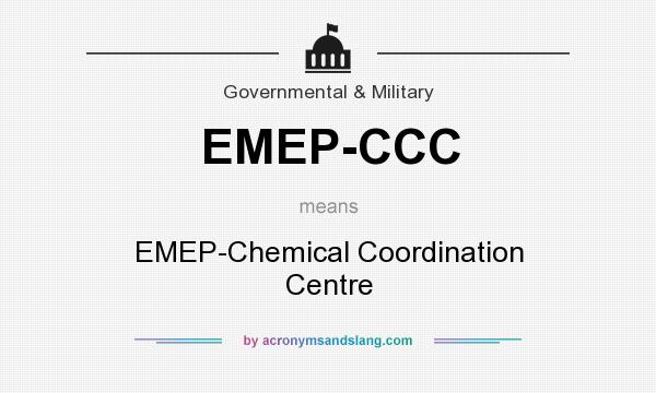 What does EMEP-CCC mean? It stands for EMEP-Chemical Coordination Centre