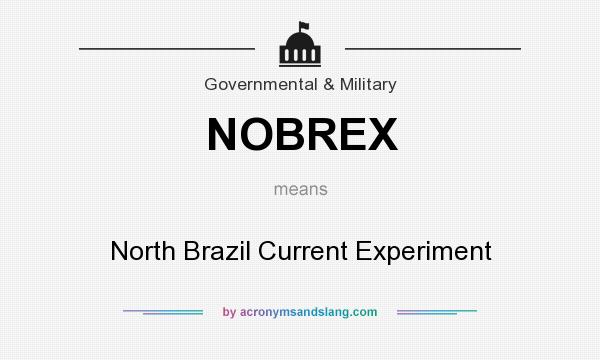 What does NOBREX mean? It stands for North Brazil Current Experiment