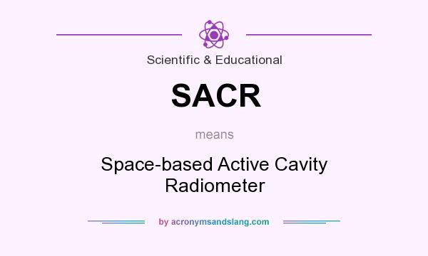 What does SACR mean? It stands for Space-based Active Cavity Radiometer