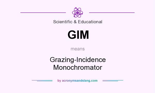 What does GIM mean? It stands for Grazing-Incidence Monochromator