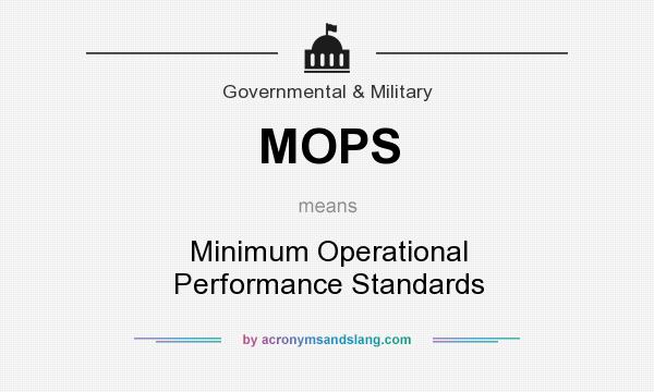 What does MOPS mean? It stands for Minimum Operational Performance Standards
