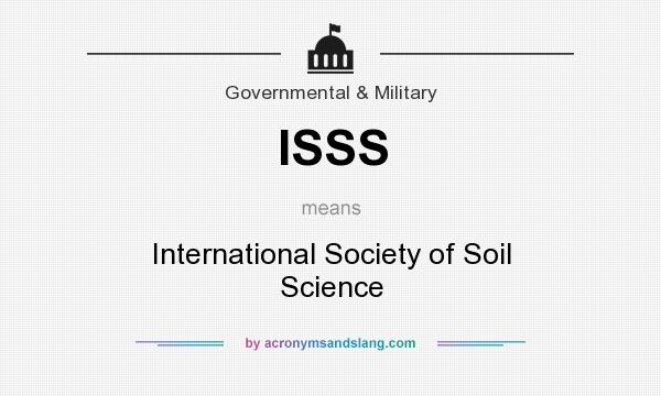 What does ISSS mean? It stands for International Society of Soil Science