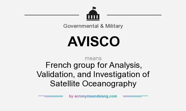 What does AVISCO mean? It stands for French group for Analysis, Validation, and Investigation of Satellite Oceanography