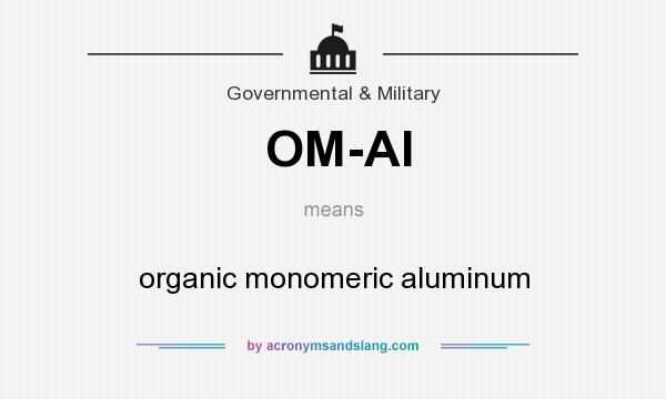What does OM-Al mean? It stands for organic monomeric aluminum