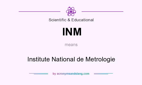 What does INM mean? It stands for Institute National de Metrologie