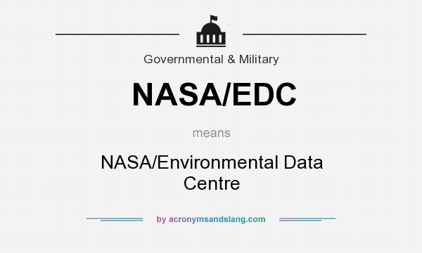 What does NASA/EDC mean? It stands for NASA/Environmental Data Centre
