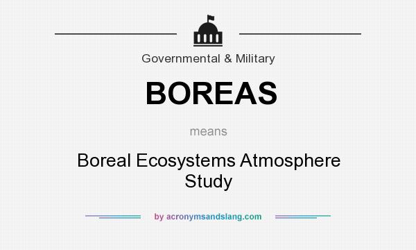 What does BOREAS mean? It stands for Boreal Ecosystems Atmosphere Study