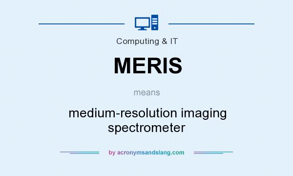 What does MERIS mean? It stands for medium-resolution imaging spectrometer