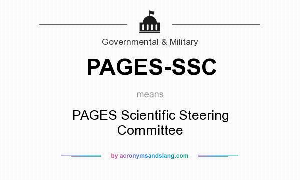 What does PAGES-SSC mean? It stands for PAGES Scientific Steering Committee