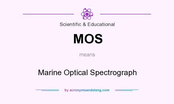 What does MOS mean? It stands for Marine Optical Spectrograph