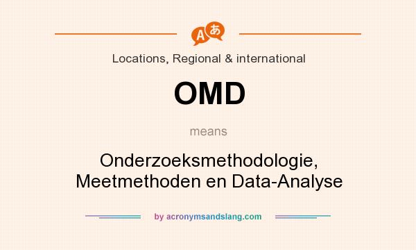 What does OMD mean? It stands for Onderzoeksmethodologie, Meetmethoden en Data-Analyse