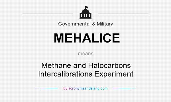 What does MEHALICE mean? It stands for Methane and Halocarbons Intercalibrations Experiment