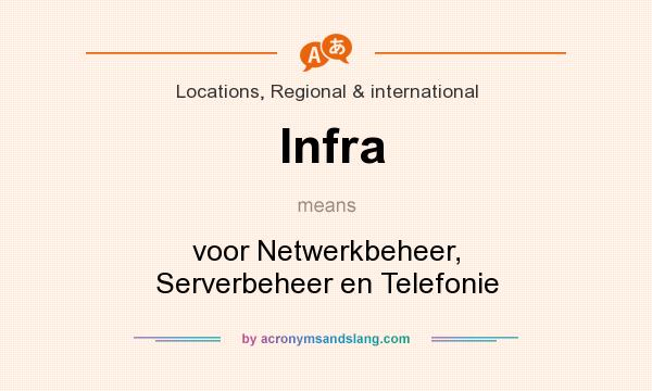 What does Infra mean? It stands for voor Netwerkbeheer, Serverbeheer en Telefonie