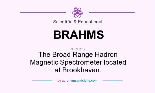 What does BRAHMS mean? It stands for The Broad Range Hadron Magnetic Spectrometer located at Brookhaven.