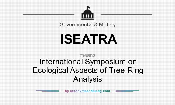 What does ISEATRA mean? It stands for International Symposium on Ecological Aspects of Tree-Ring Analysis