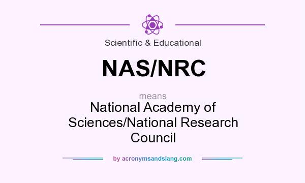 What does NAS/NRC mean? It stands for National Academy of Sciences/National Research Council
