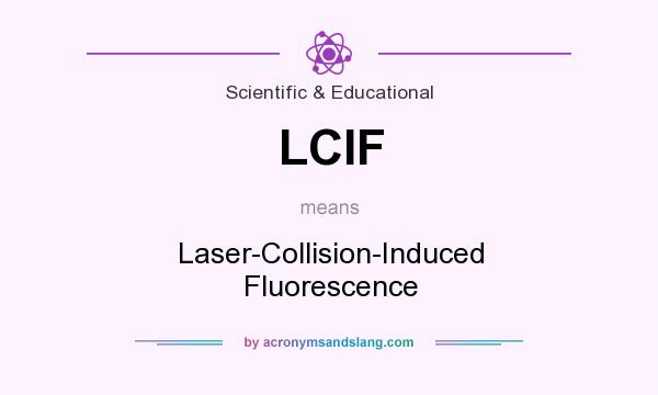 What does LCIF mean? It stands for Laser-Collision-Induced Fluorescence