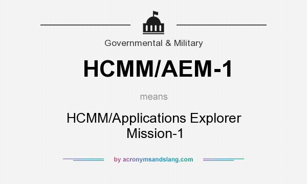 What does HCMM/AEM-1 mean? It stands for HCMM/Applications Explorer Mission-1