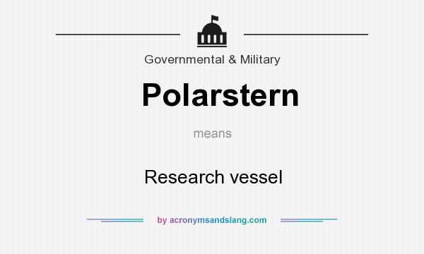 What does Polarstern mean? It stands for Research vessel