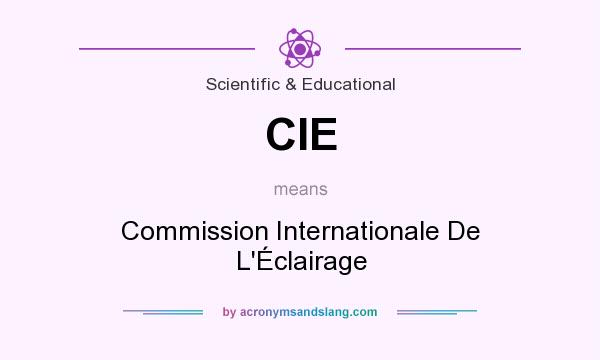 What does CIE mean? It stands for Commission Internationale De L`Éclairage