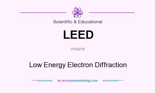 What does LEED mean? It stands for Low Energy Electron Diffraction