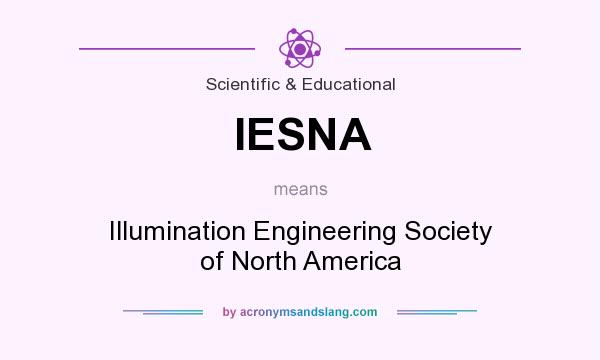 What does IESNA mean? It stands for Illumination Engineering Society of North America