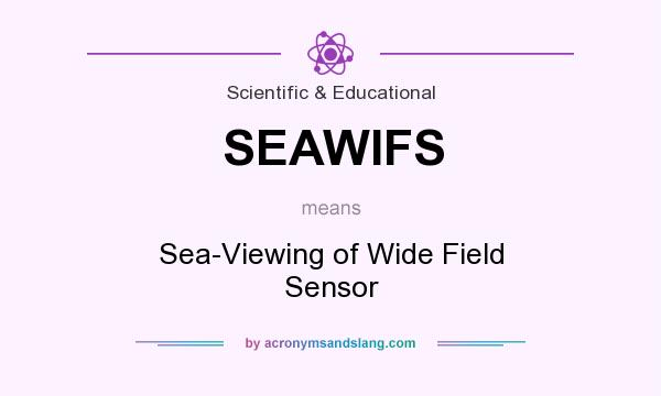 What does SEAWIFS mean? It stands for Sea-Viewing of Wide Field Sensor