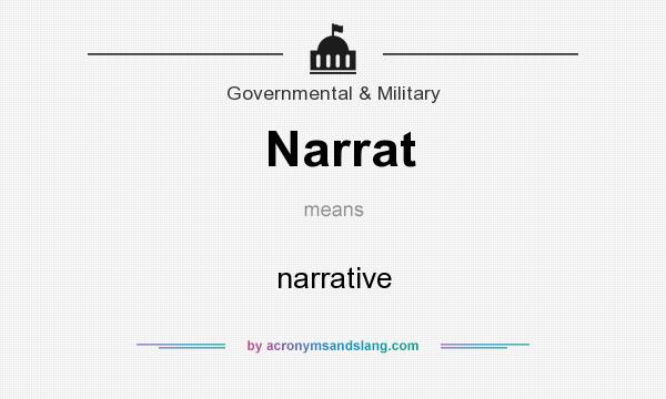 What does Narrat mean? It stands for narrative