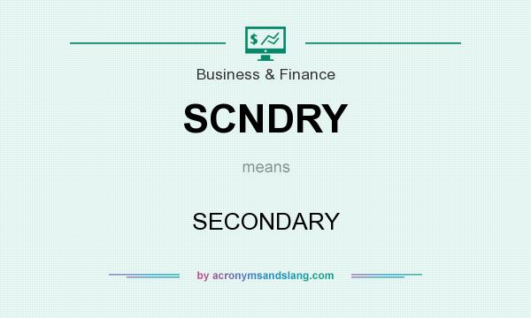 What does SCNDRY mean? It stands for SECONDARY