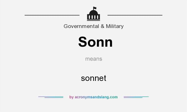 What does Sonn mean? It stands for sonnet