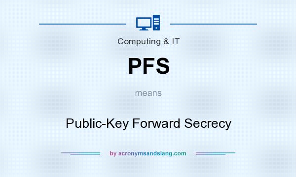 What does PFS mean? It stands for Public-Key Forward Secrecy