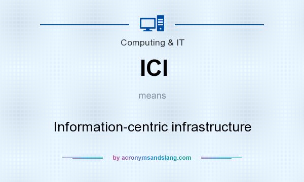 What does ICI mean? It stands for Information-centric infrastructure