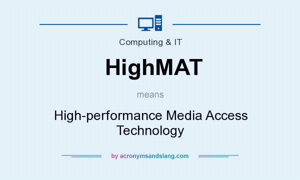What does HighMAT mean? It stands for High-performance Media Access Technology