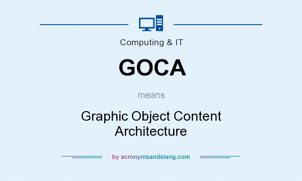 What does GOCA mean? It stands for Graphic Object Content Architecture