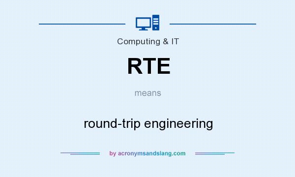 What does RTE mean? It stands for round-trip engineering