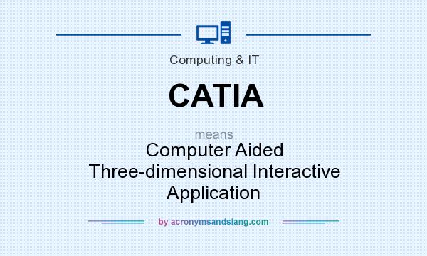 What does CATIA mean? It stands for Computer Aided Three-dimensional Interactive Application