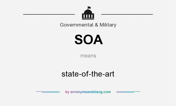 What does SOA mean? It stands for state-of-the-art