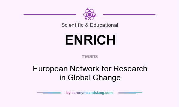 What does ENRICH mean? It stands for European Network for Research in Global Change