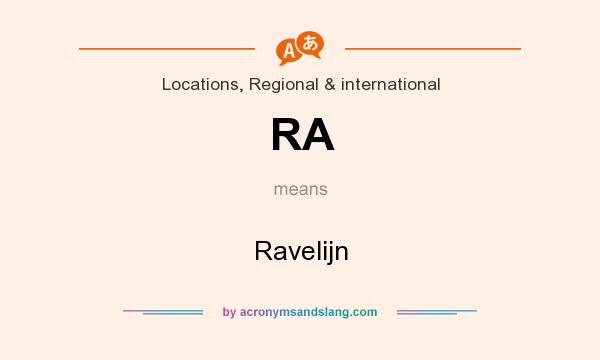 What does RA mean? It stands for Ravelijn