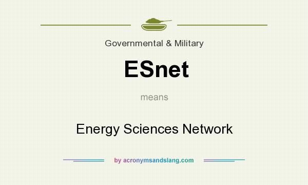 What does ESnet mean? It stands for Energy Sciences Network