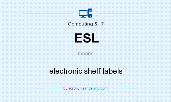 What does ESL mean? It stands for electronic shelf labels